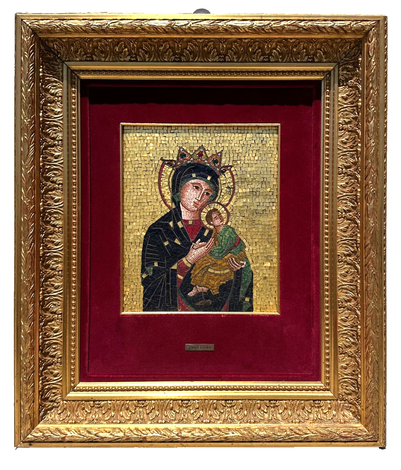 Large Micro-Mosaic panel G. Cinquegrana Studio del Mosaico, Vatican 20th C.
