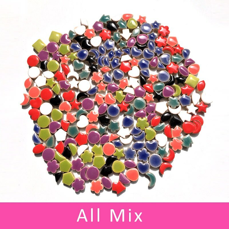 1cm Star Moon Flower Irregular Decorate Ceramic Mosaic DIY Material Art Craft