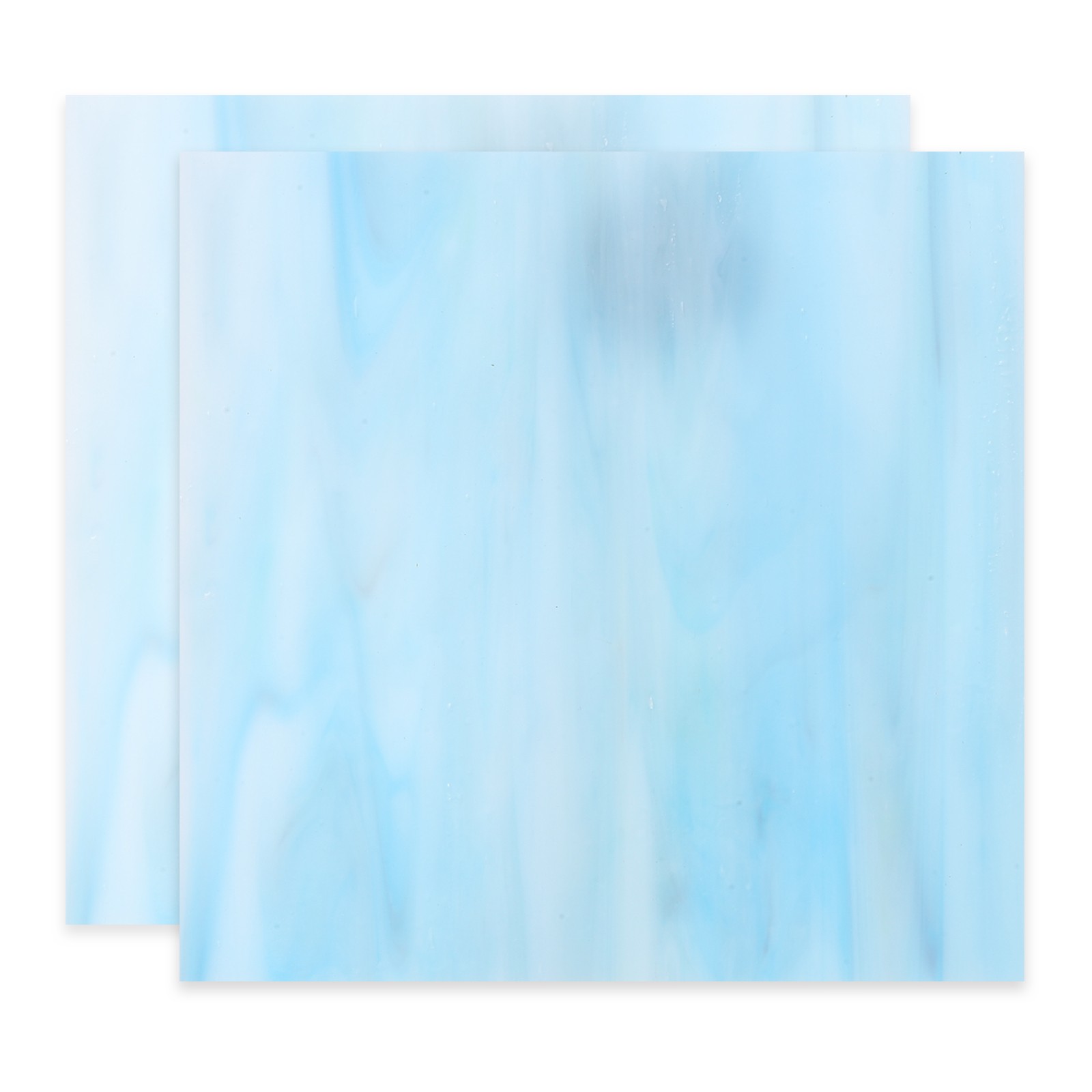 4 x 4 Inch Stained Glass Sheets, 2 Sheets Art Glass, Teal