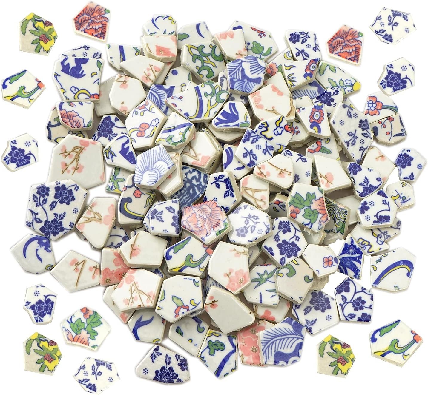Vibrant Broken Ceramic Tiles for Crafts Mosaics,Irregular Polished China Tile Sc