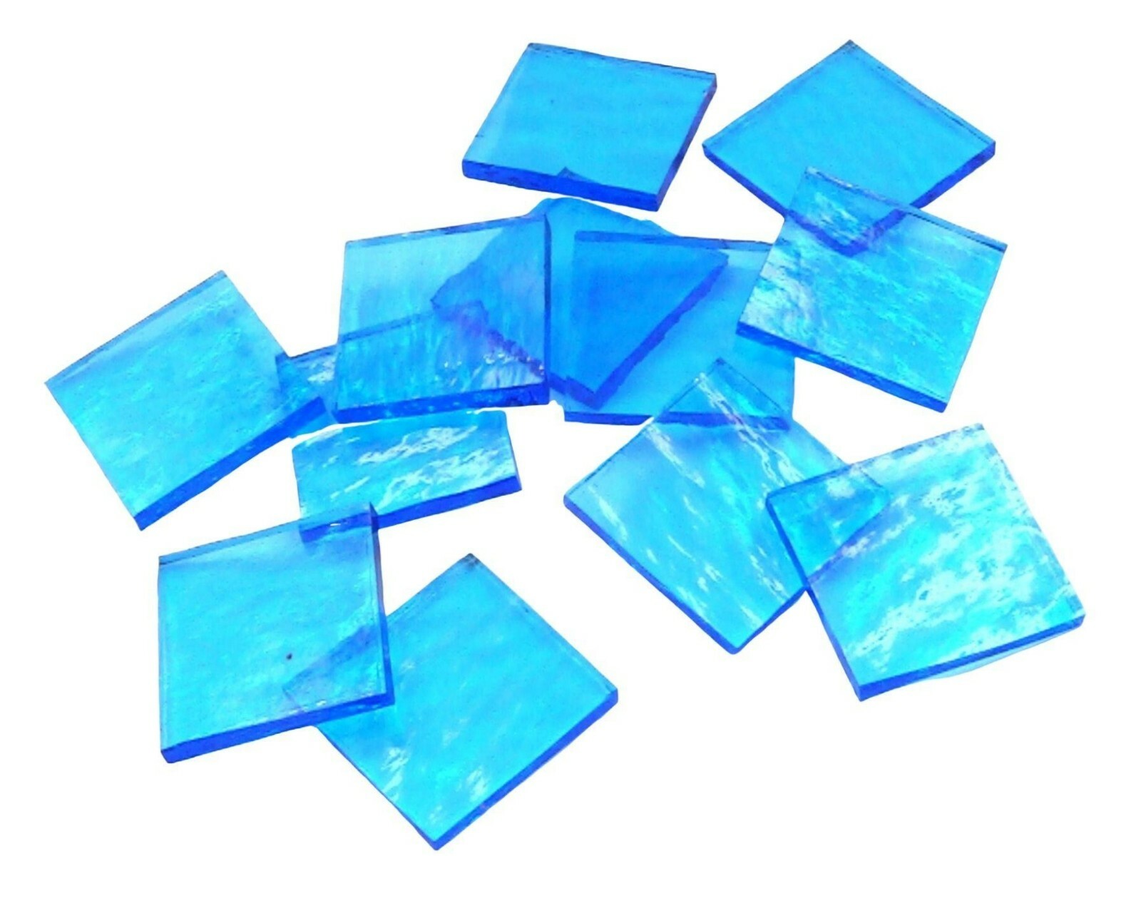 Sky Blue Cathedral RR Border Rectangles | Fusible 96 | Mosaic Glass Tile