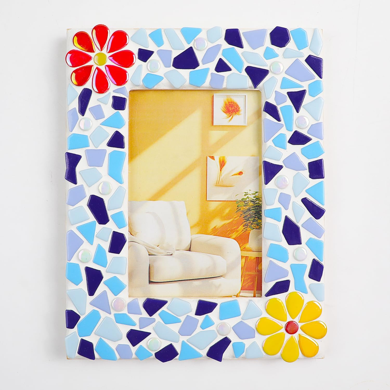 1 LB Mini Irregular Enamal Mosaic Glass Tiles for Crafts Bulk Mosaic Supplies, R