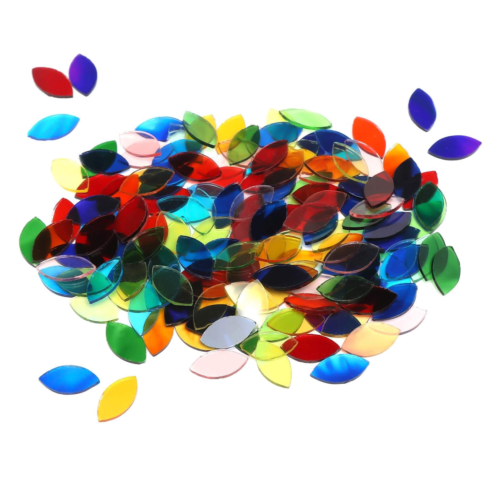 100g Petal Mosaic Tiles, High Transparency Stained Glass Mosaic Tiles, DIY Ha…