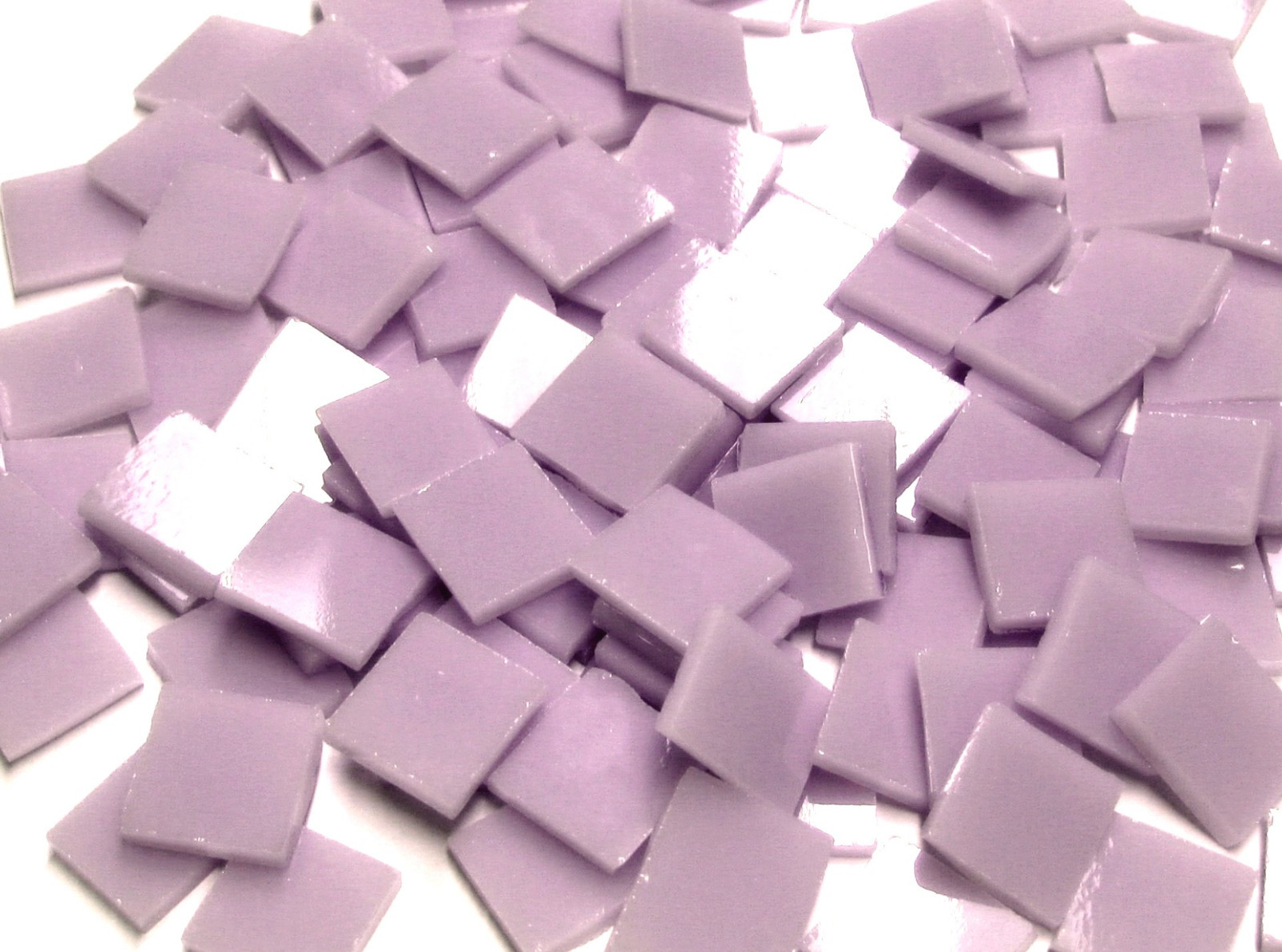 110 Mosaic Tiles 1/2″ PASTEL PURPLE OPAL Stained Glass COE 96