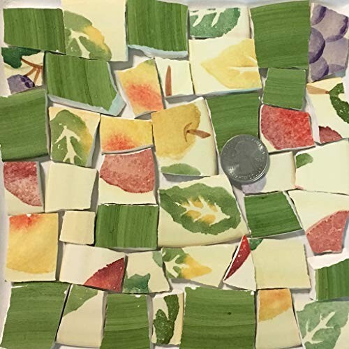 Broken China Mosaic Tile Arts and Craft Supplies – Yellow Fruit Tile B907