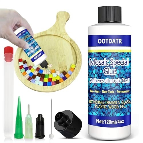 Mosaic Glue 2 Pack 60ml – Waterproof, Non-Toxic Adhesive for DIY Crafts, Clear D
