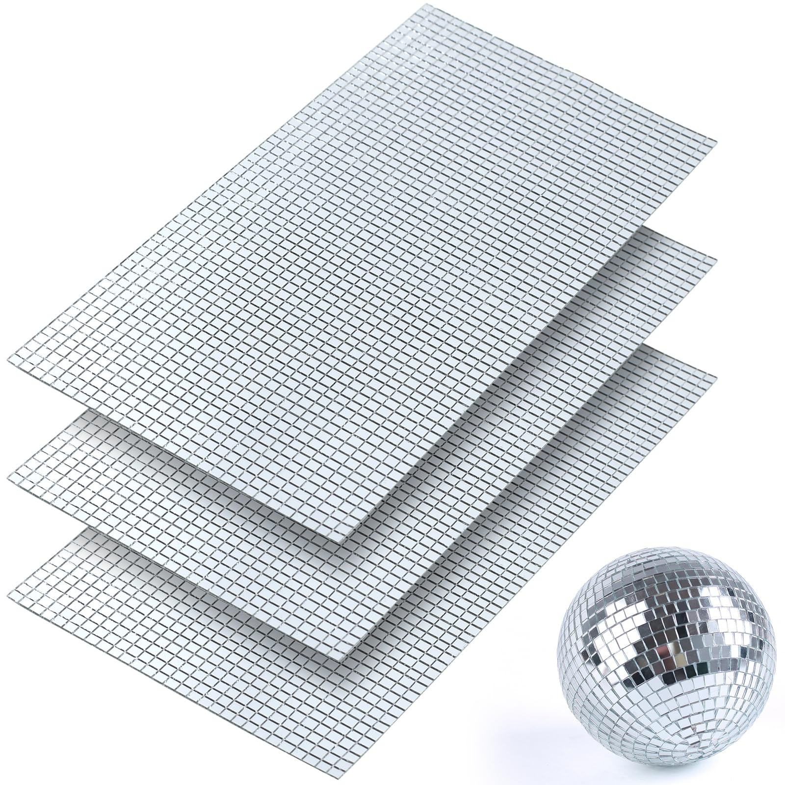 Disco Ball Mirror Tile, 5100 Pcs Adhesive Mosaic Sticker,Sliver