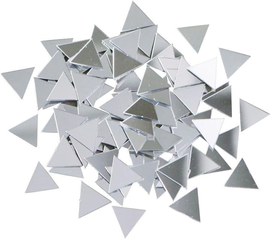 Small Glass Mirrors for DIY Kids Craft & Scrapbooking Mini Mosaic Tiles Bulk