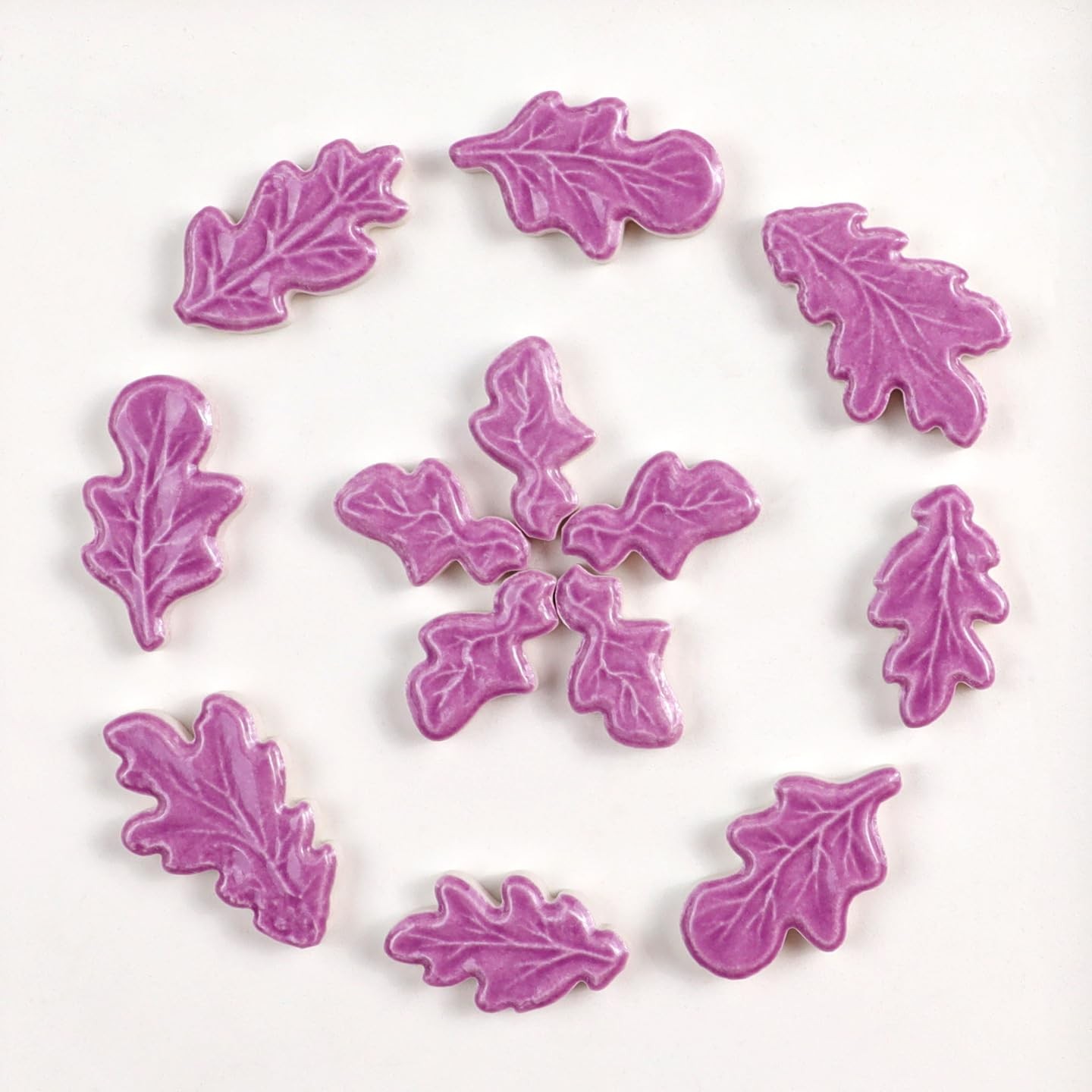 YOZIEMQ Purple Wavy Leaf Mosaic Tiles