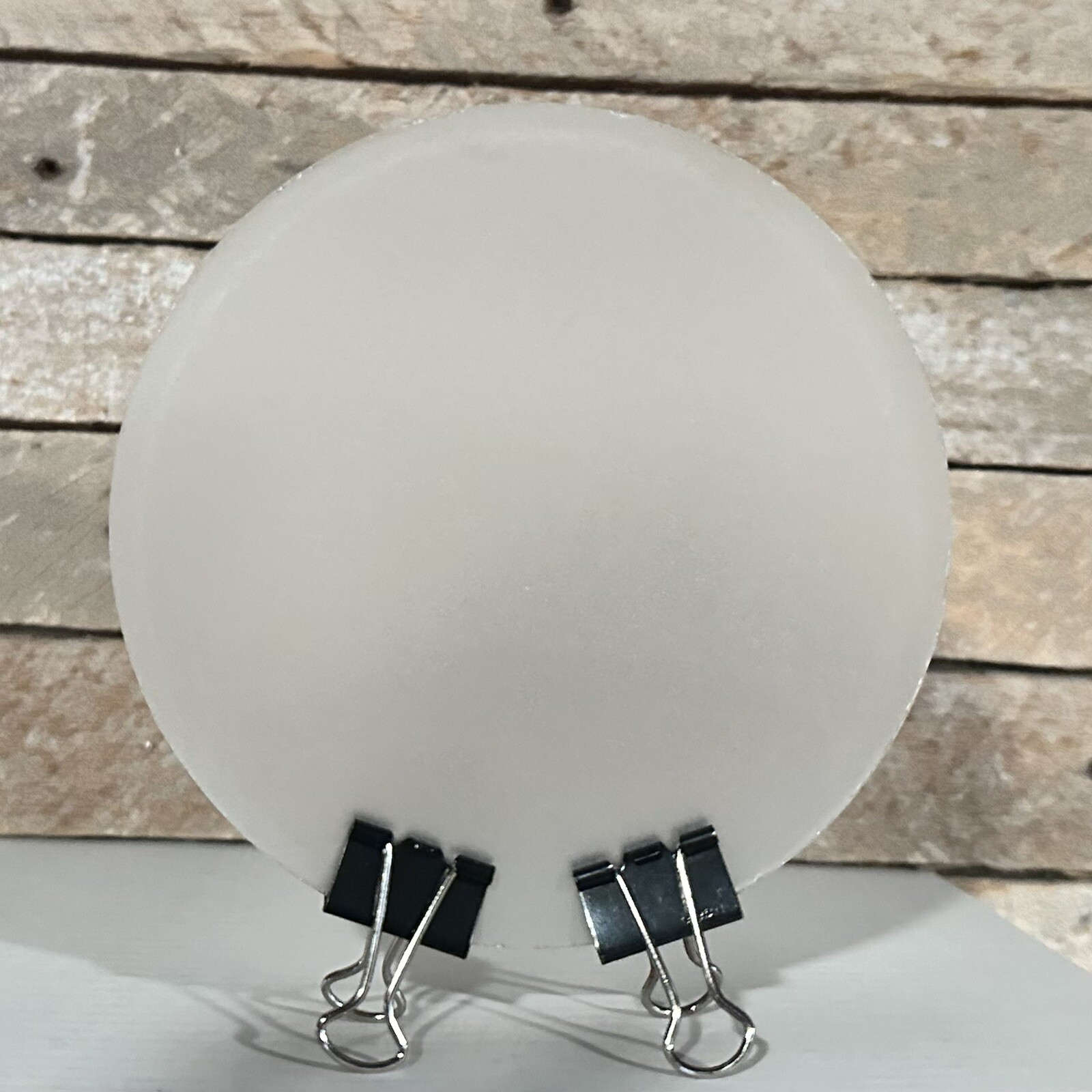 Medium FROSTED Glass Disk Cut to size between 2+ inch through 4 inches