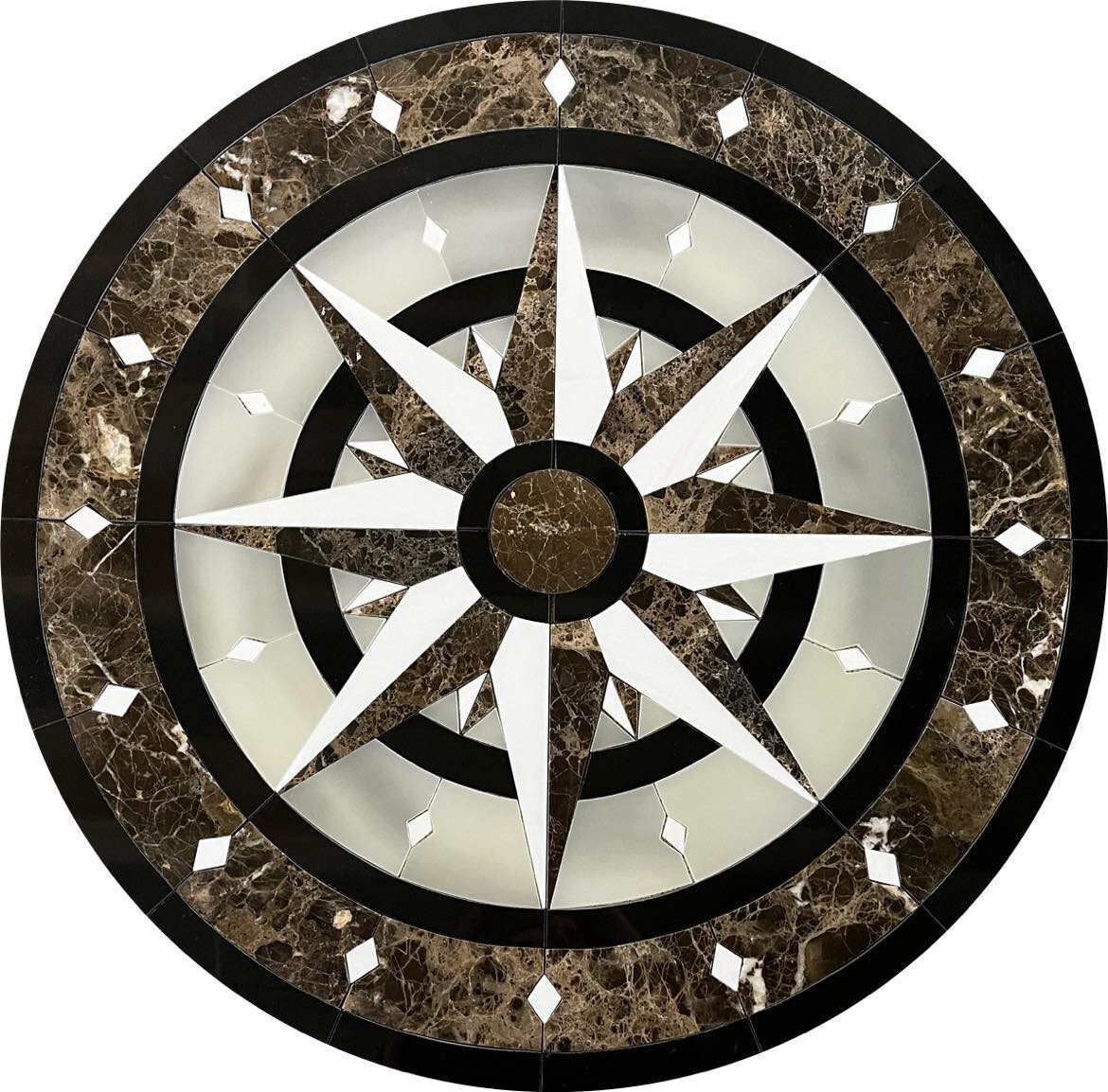 FLOOR MARBLE MEDALLION 32X32 INCHES