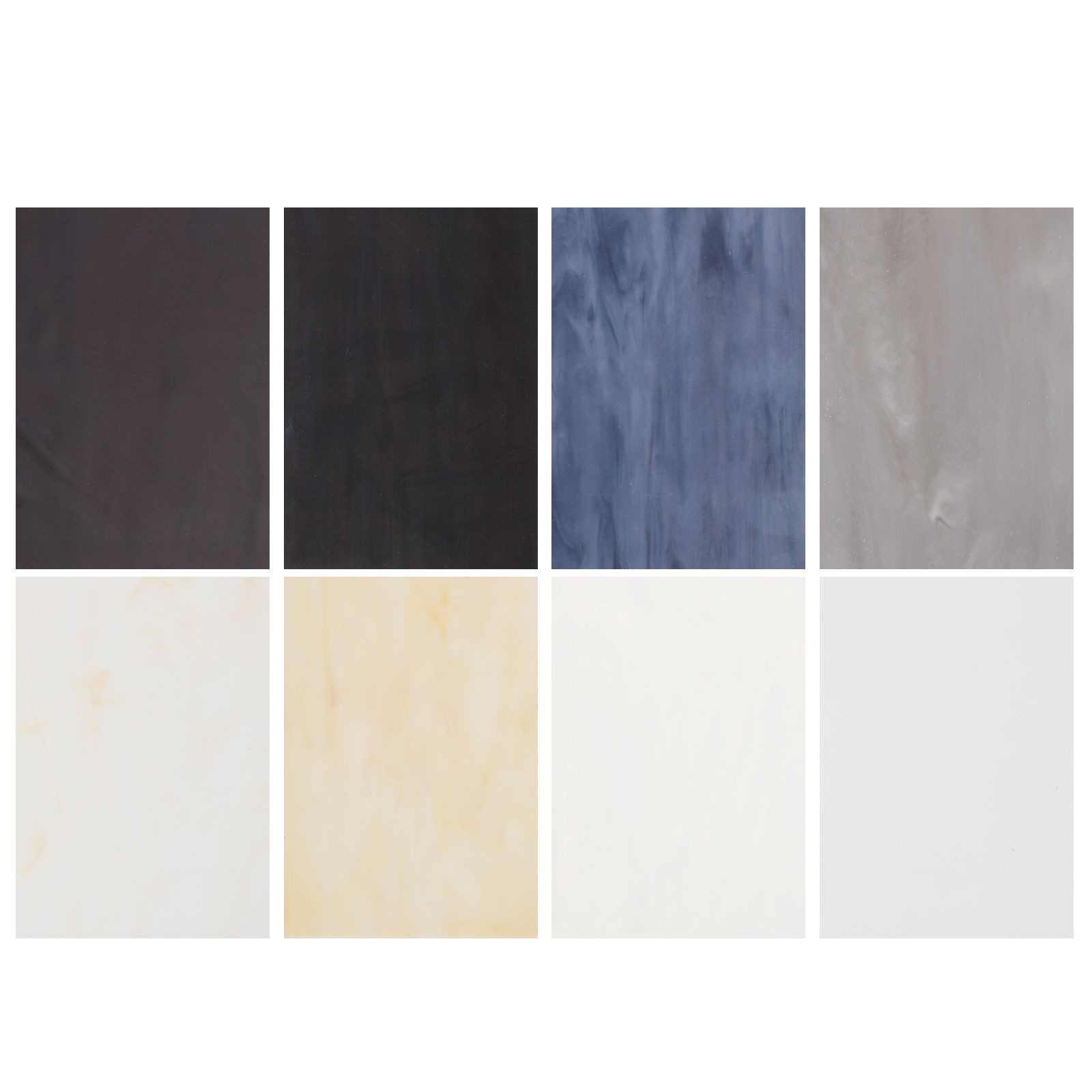 8 Sheets Stained Glass Sheet,4″x6″ Variety Mosaic Glass Tiles,Black&White Series