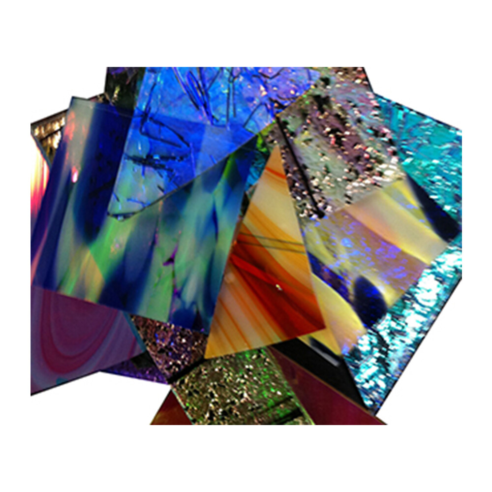 1/2lb. CBS Dichroic Glass Jewelry Pack Special Pattern on 90 COE