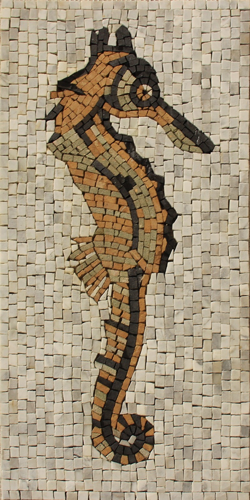 Mosaic Marble Sea Dragon Fish Art ANIMAL Design 12×24 Inches