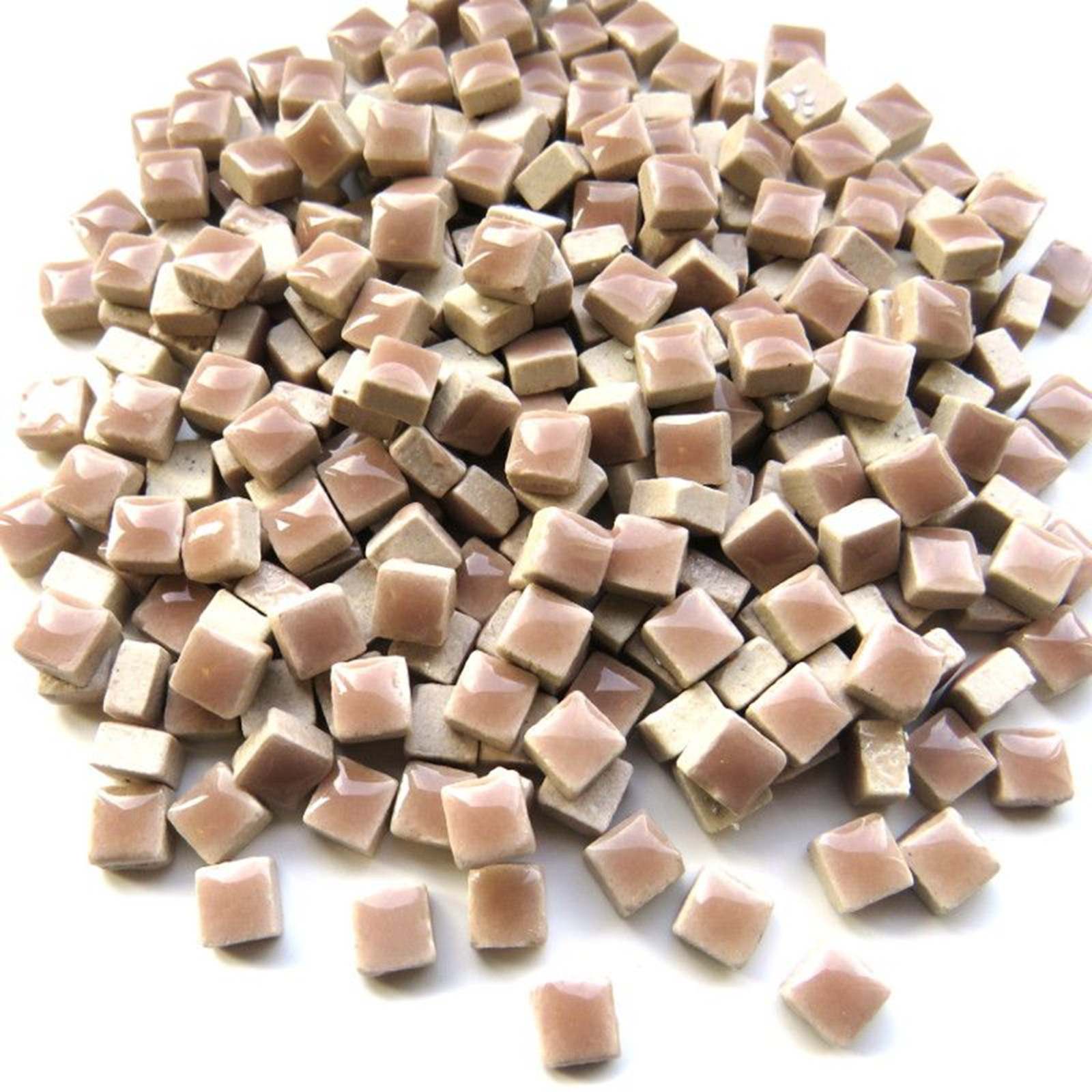 5 mm Taupe Ceramic Micro Tiny Tiles -1 oz bag – 200 +/- Mosaic Tiles
