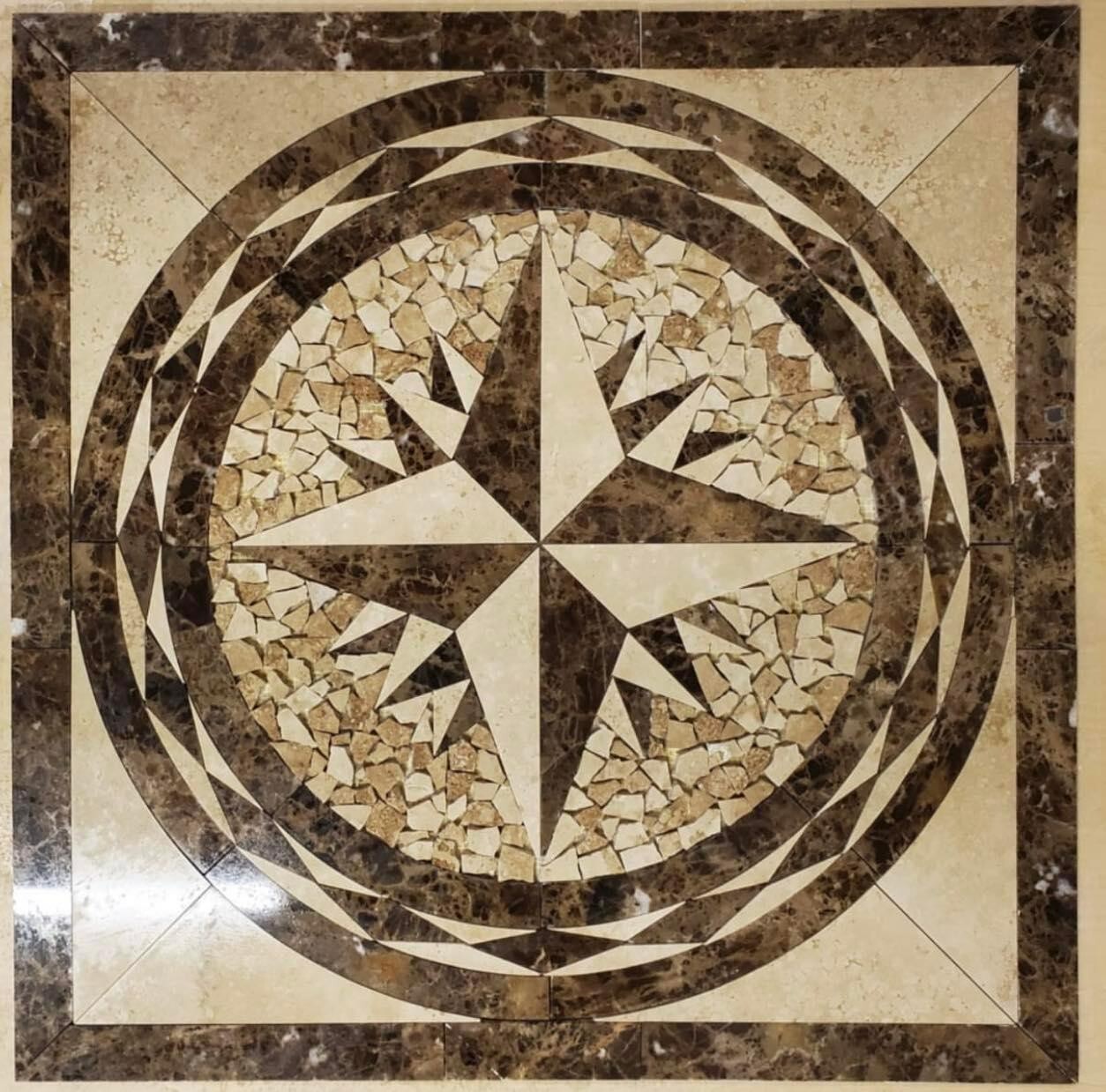 Floor Marble Medallion 32”x32”