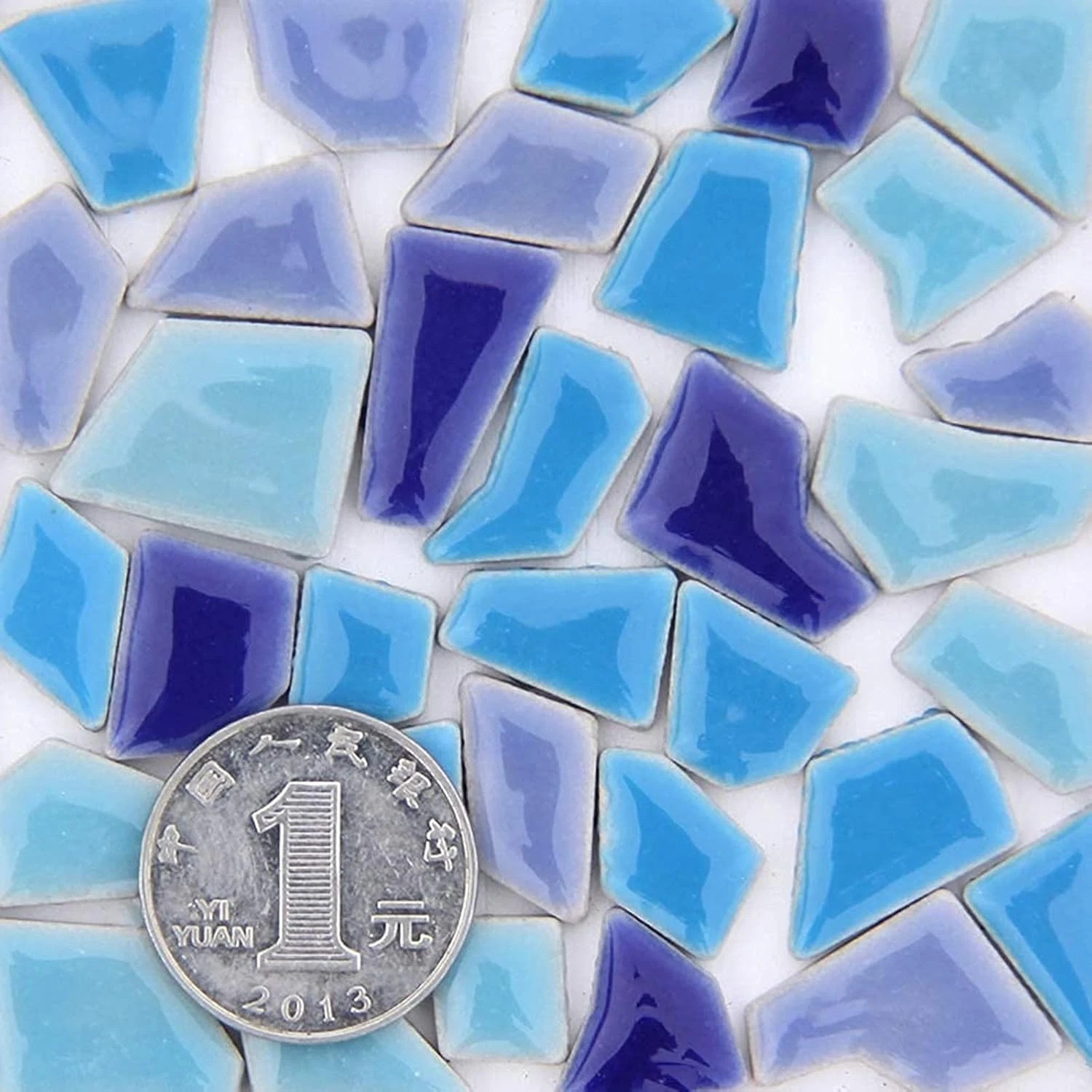 200G Ceramic Mosaic Tiles for Crafts,Irregular Stained Ceramic 0.2″X0.8″ Porcela