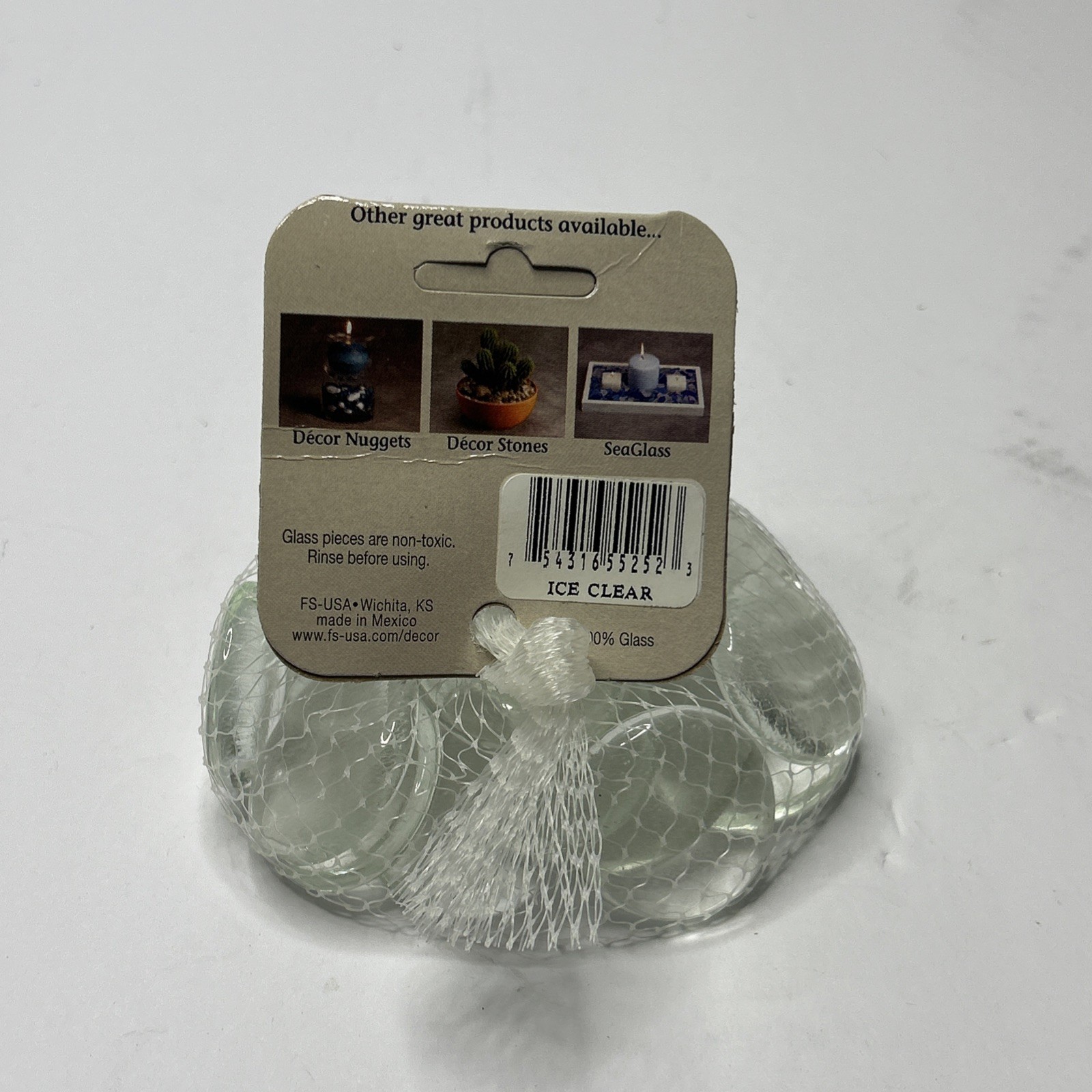 1.18 to 1.5″ Ice Clear Round Large Flat Iridescent Glass Gems Mega Marbles Vacor