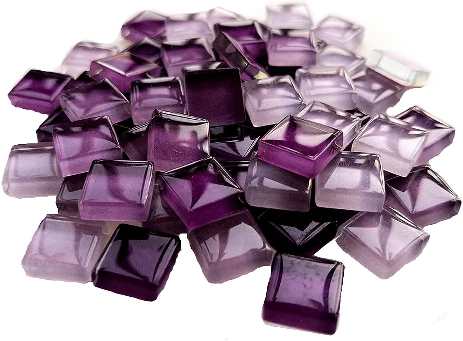 100 Pieces Bulk Mosaic Tiles Assorted Color Opaque Mosaic Glass Crafts Supplies