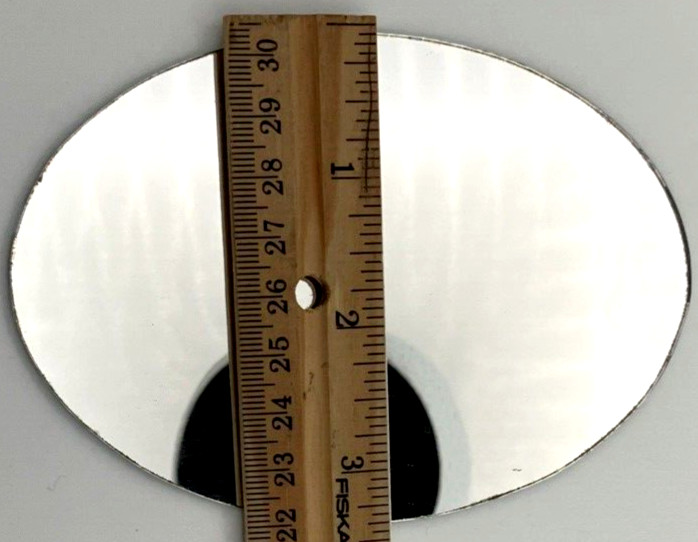 Decorative Craft Mini Oval Mirror mosaic Tile 3 3/8 x 5 LOT OF 4 Pieces M-45 NOP