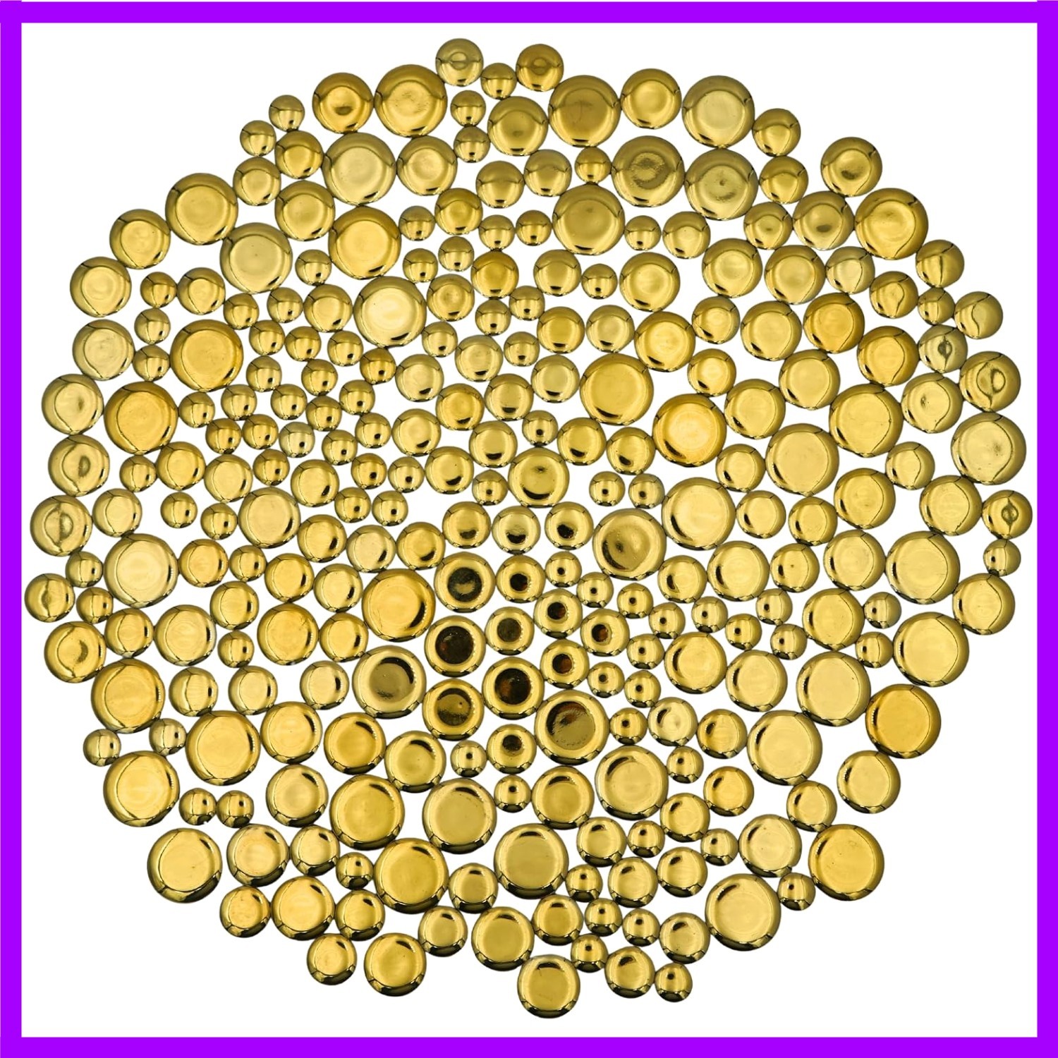 1.1 lbs Iridescent Ceramic Round Mosaic Tiles, 4 Sizes, Multi-Color Glossy Ci…