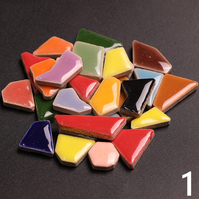 200g Asymmetrical Ceramic Mosaic Tiles DIY for Artwork Craft Home Decoration