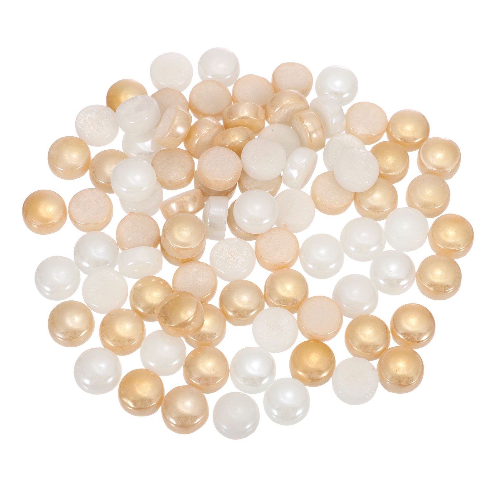 200g Round Mosaic Tiles for Crafts 0.47 Inches Iridescent Mosaic Glass