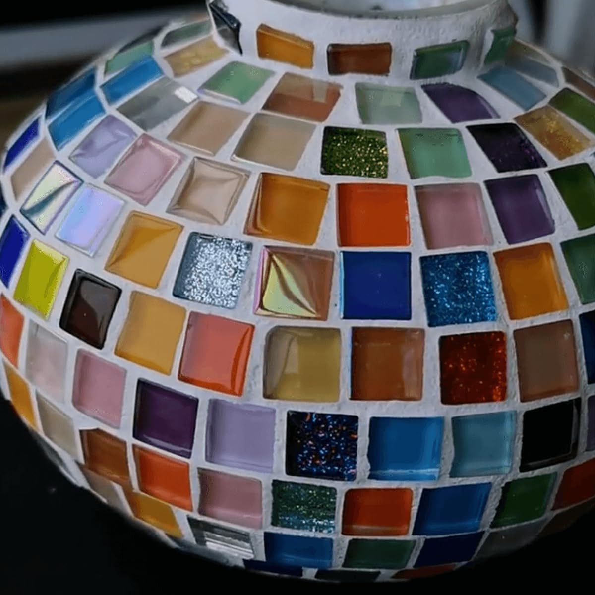 500G/ 1.1LB Bulk Crystal Mosaic Tiles, Assorted Color Opaque Mosaic Glass Crafts