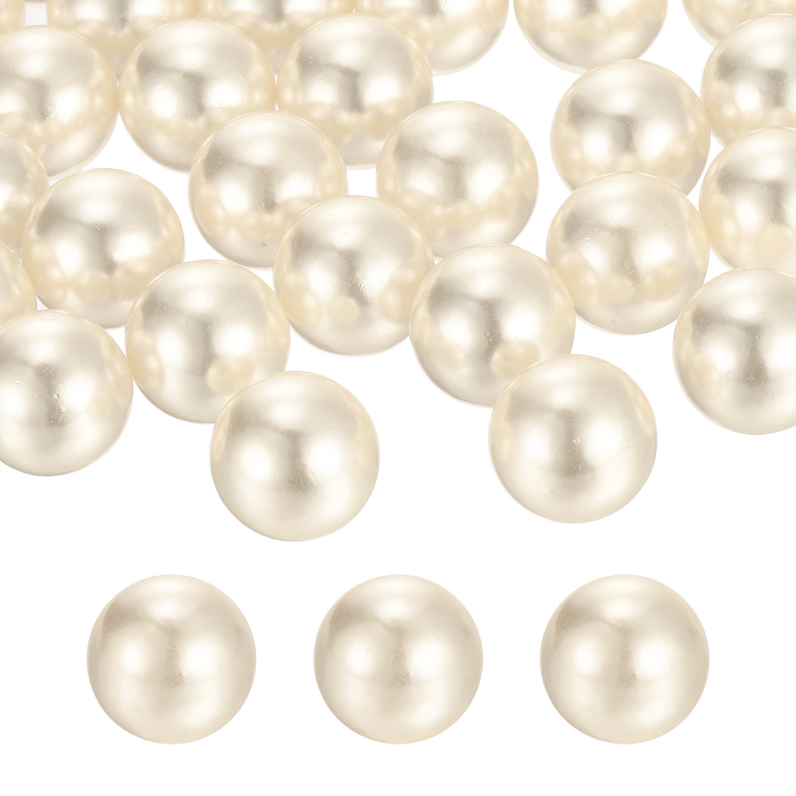 100pcs, 18mm Cream White Pearl Beads ABS Faux Pearls Vase Fillers 300g Ornament
