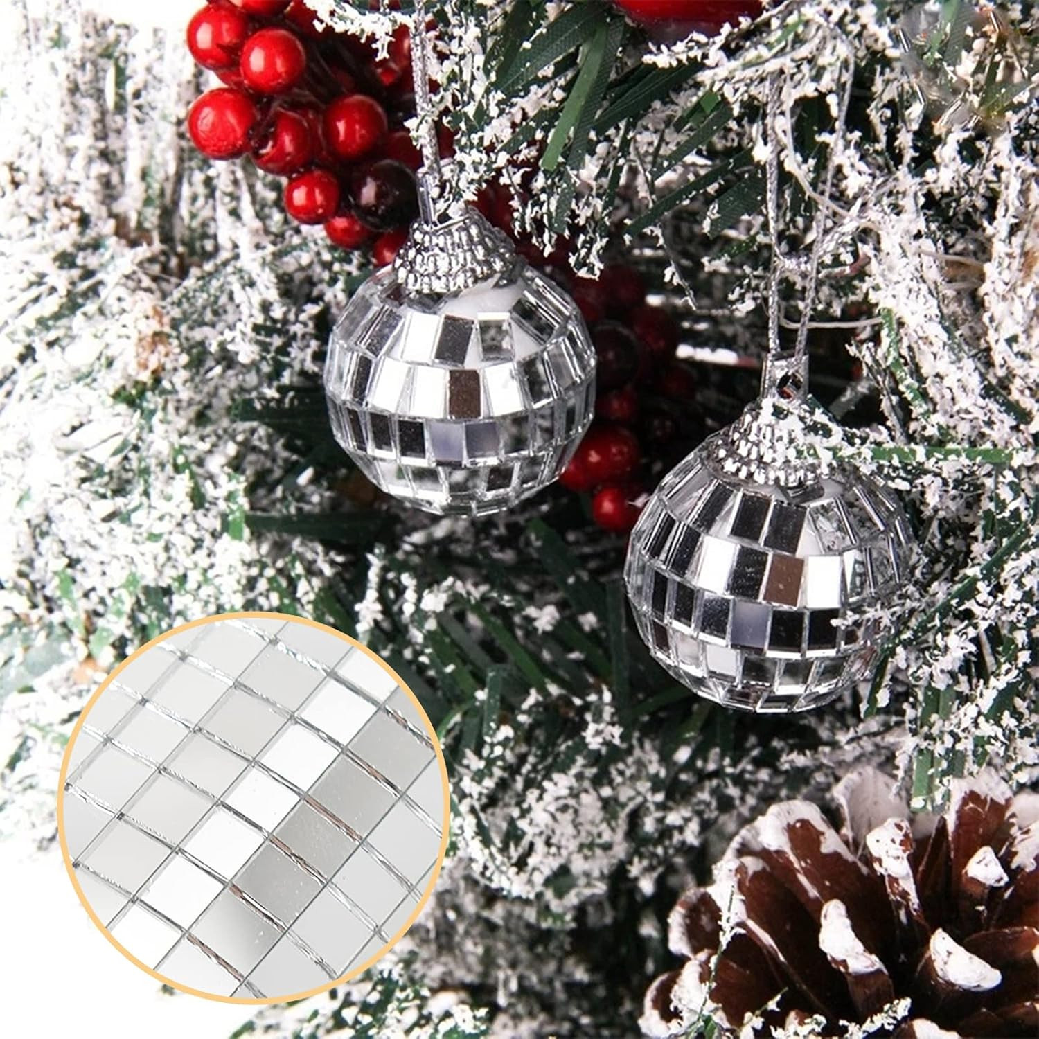 10800 Pcs Self Adhesive Mosaic Tiles, 5 X 5 Mm Square Disco Ball Mirror Tiles S