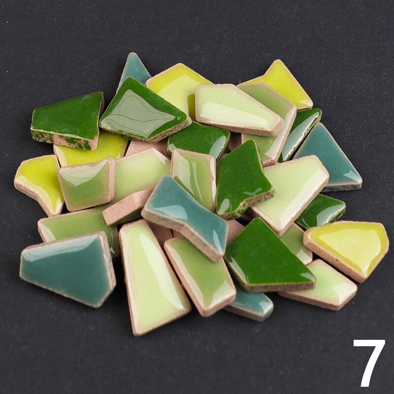 200g Asymmetrical Ceramic Mosaic Tiles DIY for Artwork Craft Home Decoration