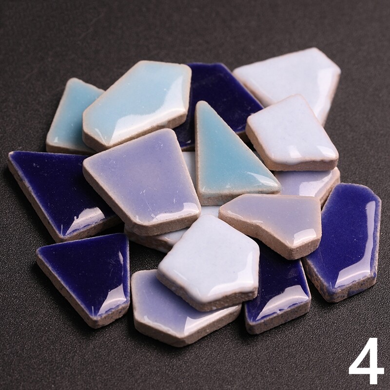 200g Asymmetrical Ceramic Mosaic Tiles DIY for Artwork Craft Home Decoration