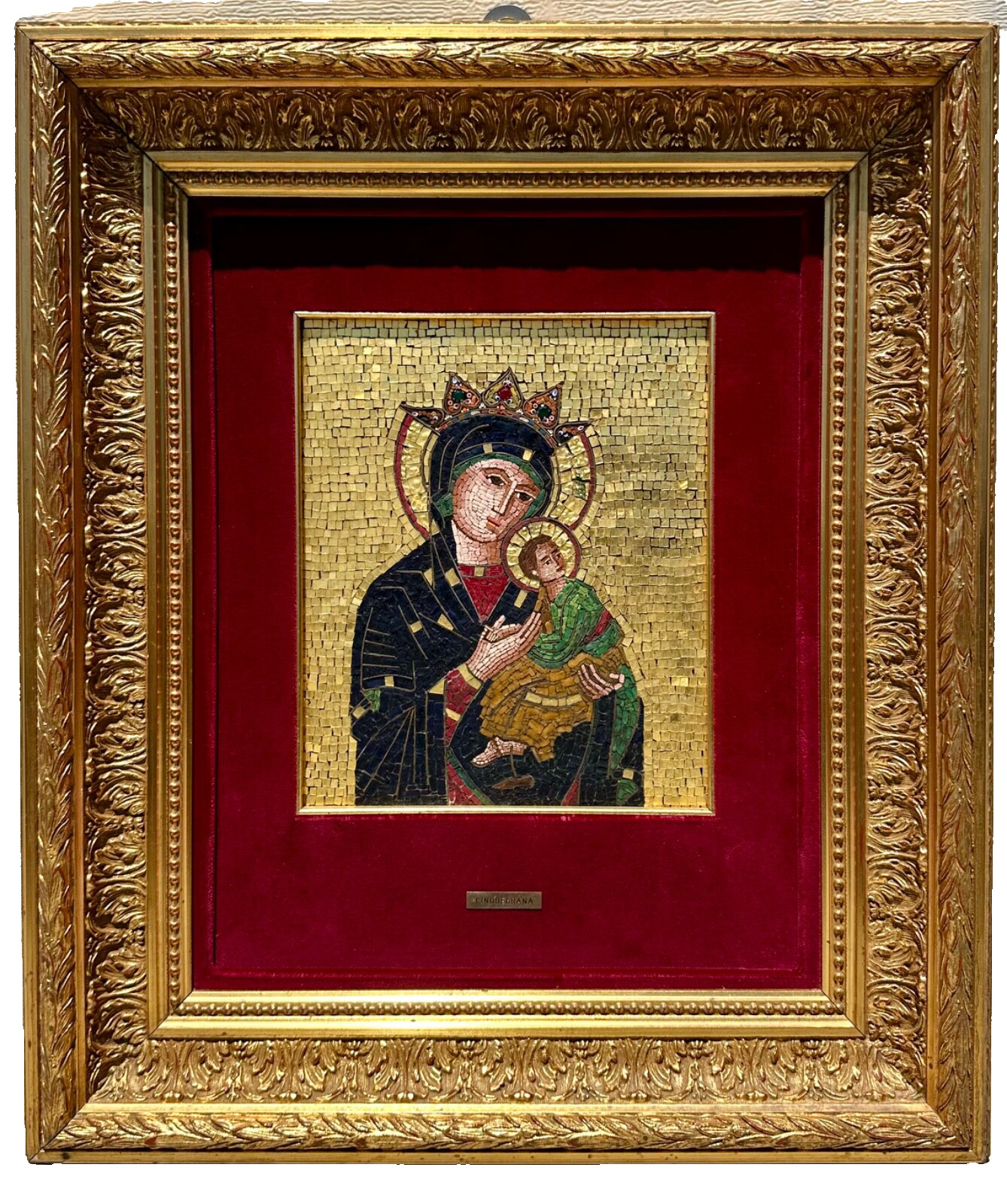 Large Micro-Mosaic panel G. Cinquegrana Studio del Mosaico, Vatican 20th C.