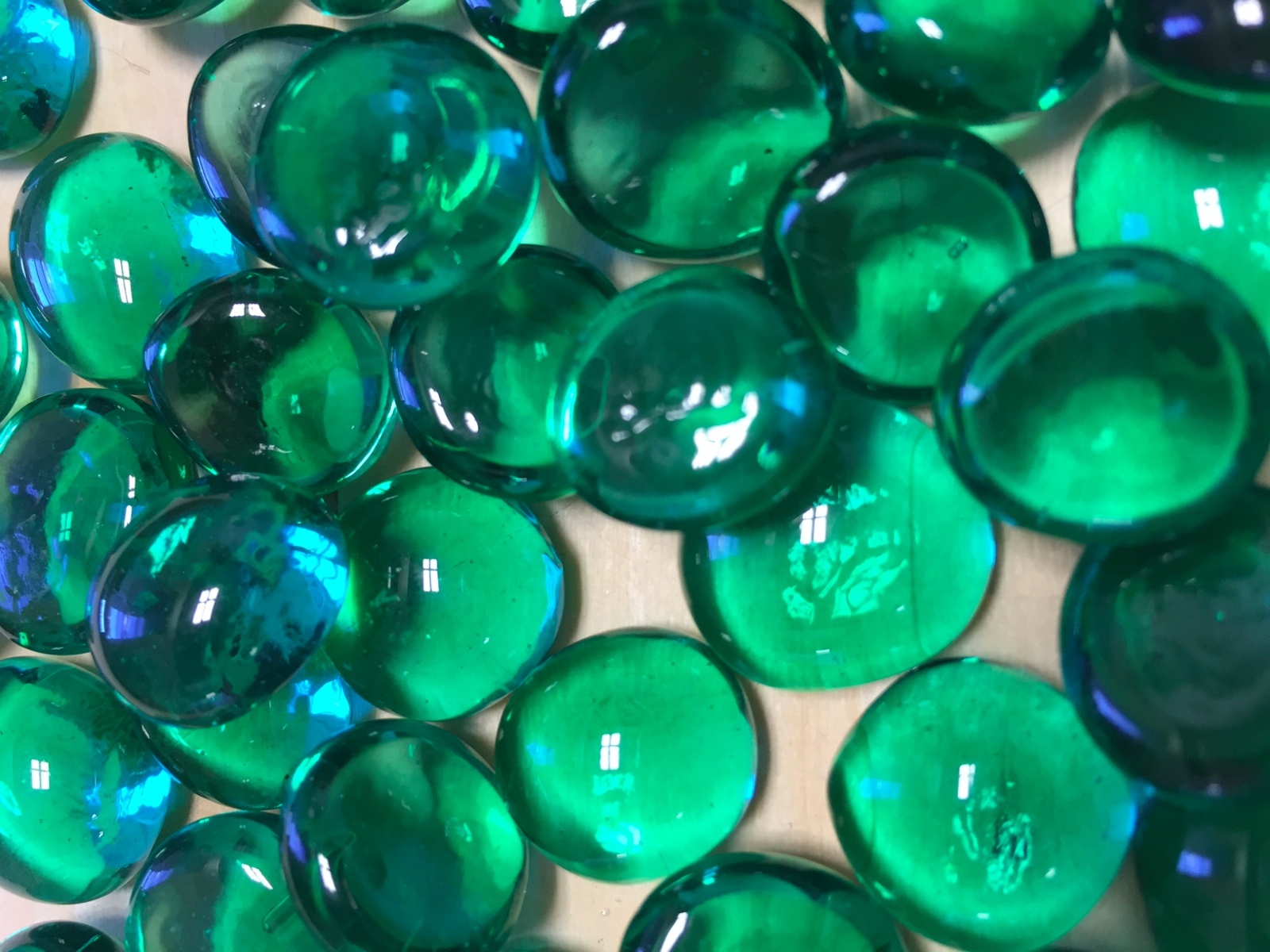 SM TEAL BLUE Glass Gems, Pebbles, Marbles, Nuggets