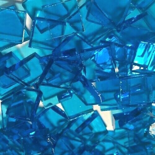 1/2″ AQUA BLUE Stained Glass Mosaic Tiles (100 PIECES)
