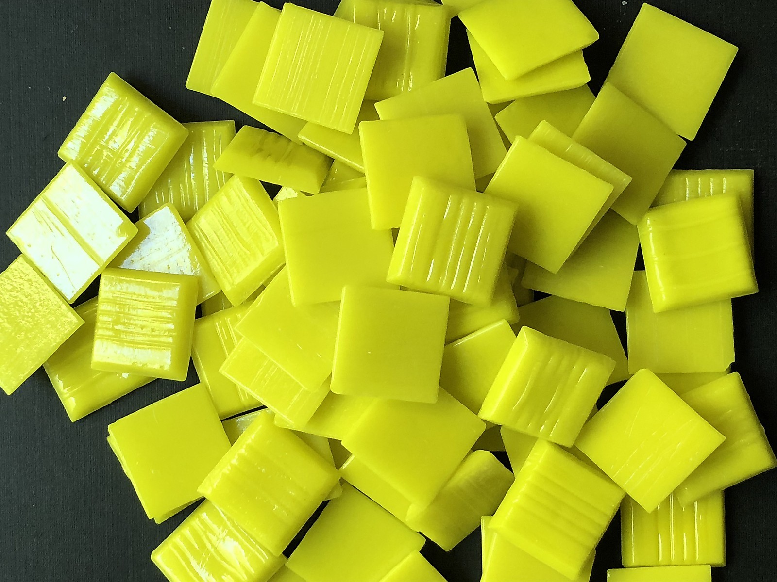 25 Mosaic Tiles 3/4″ Yellow Vetricco Italian Glass Tiles Supplies #75