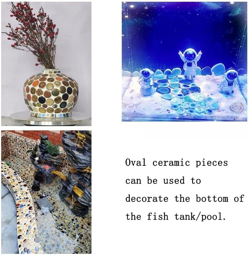 200G Ceramics Mosaic Tiles Random Color Mixed round Ceramics Tiles Bulk for Craf