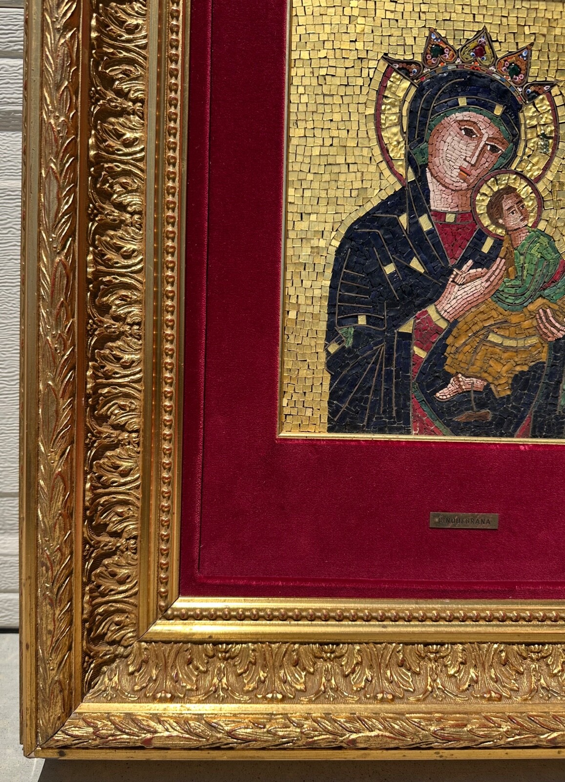 Large Micro-Mosaic panel G. Cinquegrana Studio del Mosaico, Vatican 20th C.
