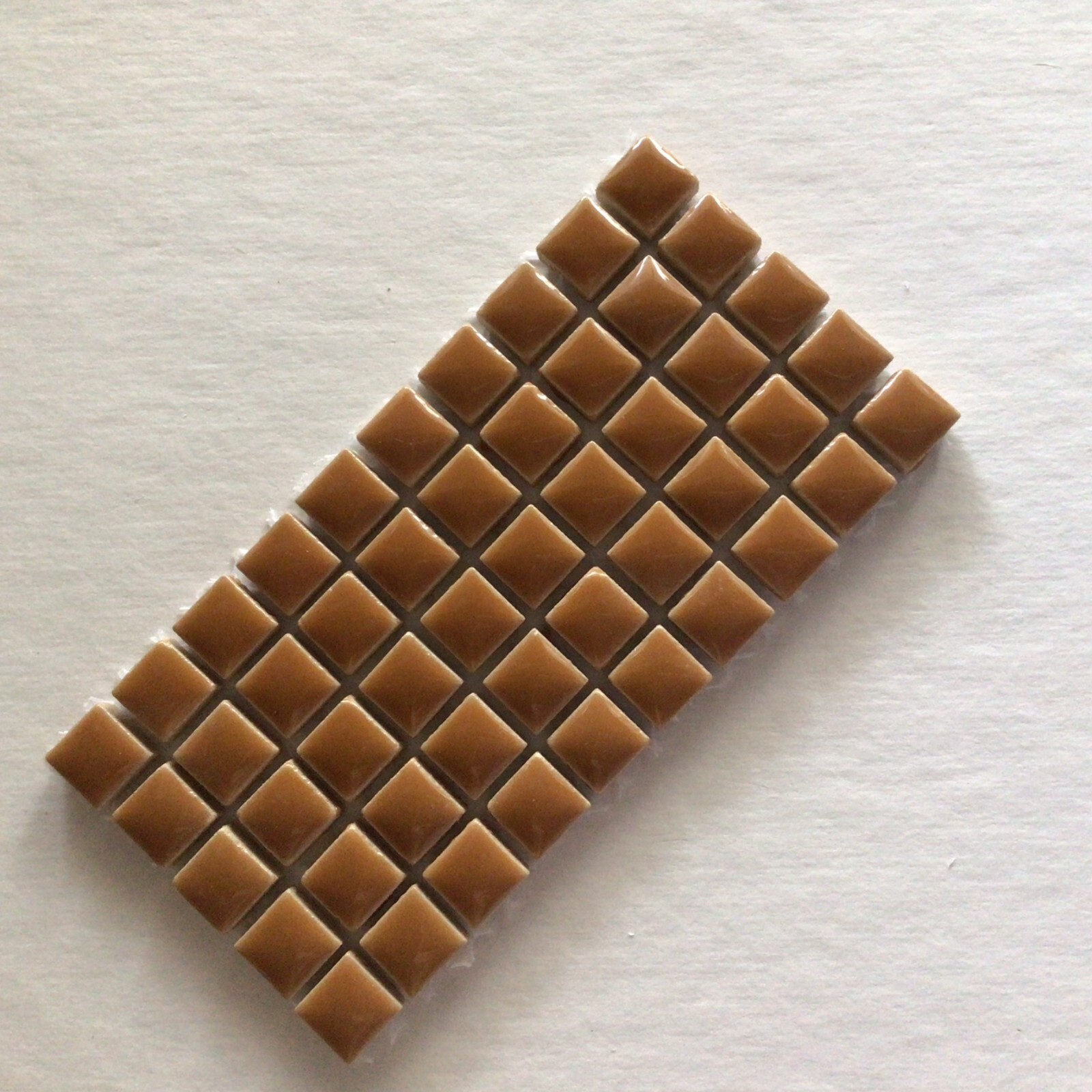 3/8 inch – 50 Tiles – Brown Ceramic Mosaic Tiles – 10 mm – Mixed Media, Crafting