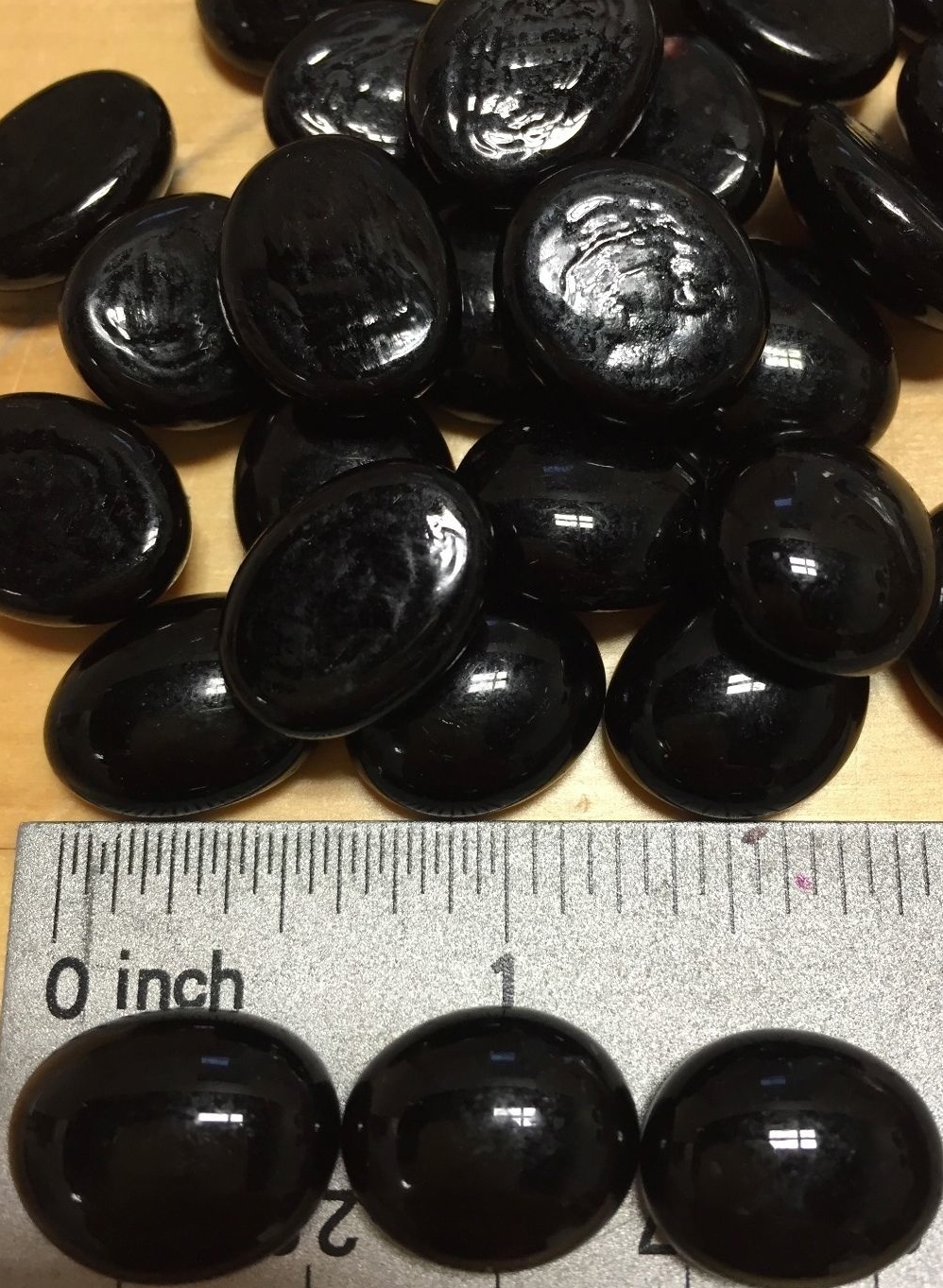 SM BLACK Glass Gems, Mosaic Tiles, Marbles, Nuggets