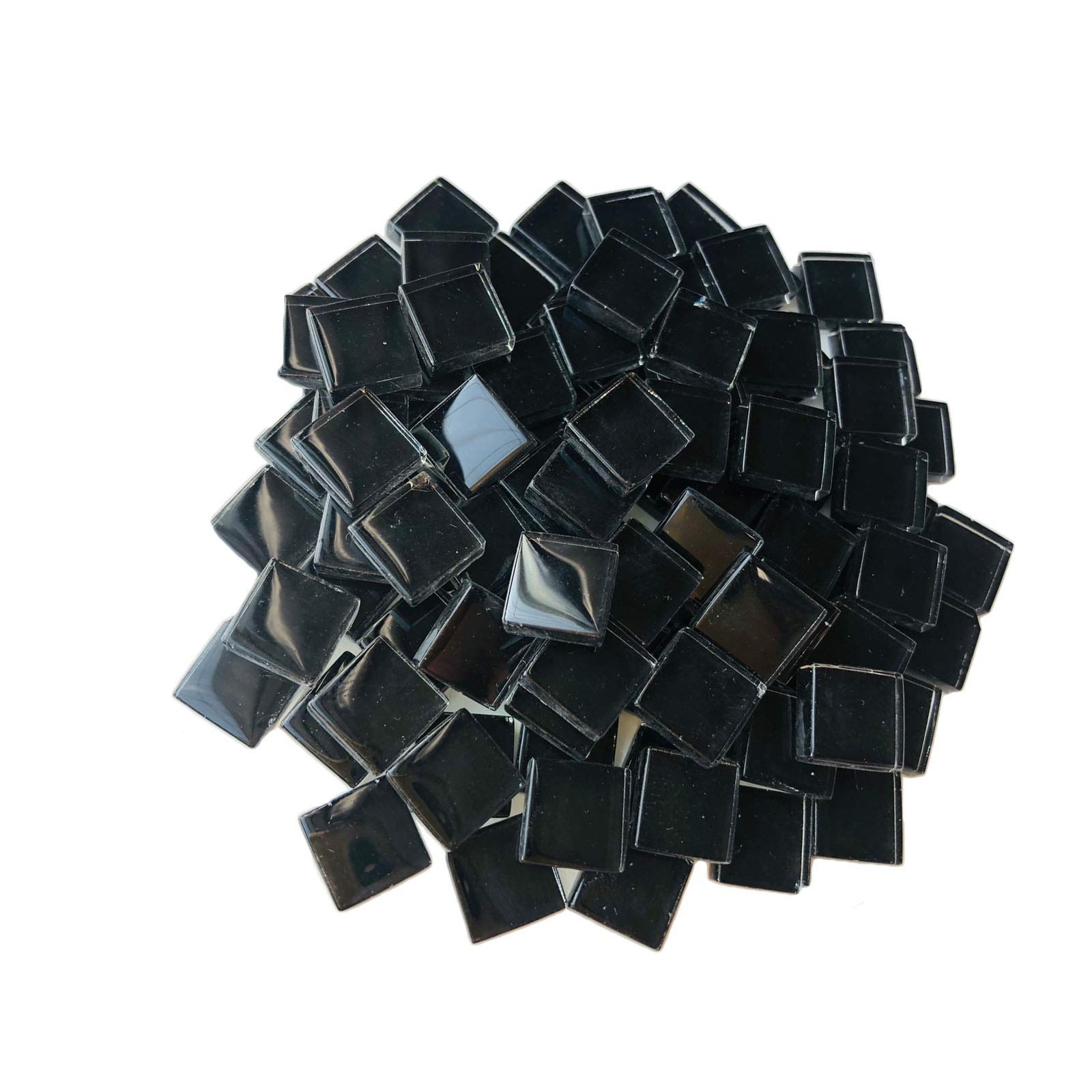 Mosaic Tiles Squares Black Crystal Mosaic Glass Tile for Crafts Bulk DIY Pict…