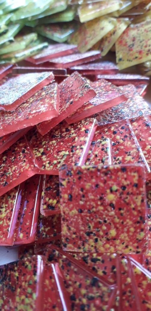 Mosaic Glass Tiles for crafts. 100 Pcs. Special Premium SQUARES. 2X2CM