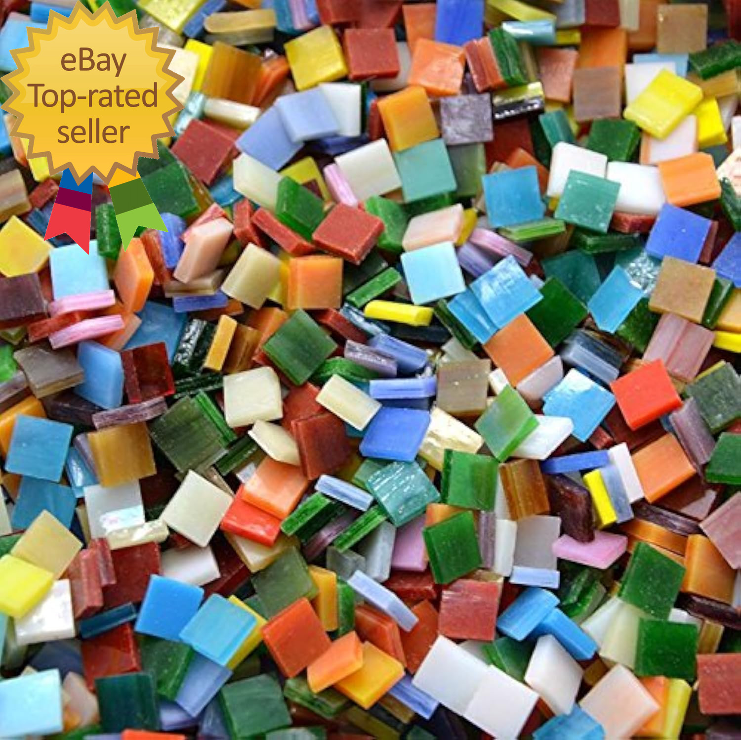 800 Pieces Mosaic Tiles Stained Glass – Assorted Colors for Art Craft and Home
