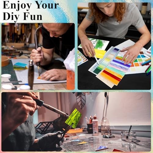 36 Sheets Opaque Stained Glass Variety Pack – 4×6 Inch Mosaic Tiles for Crafts