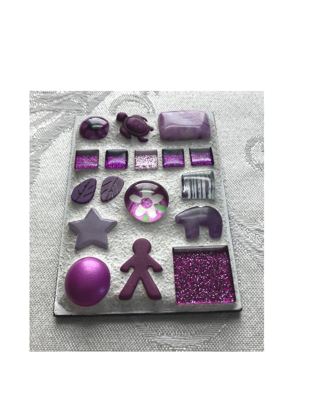 ACEO Mosaic Art Piece – Shades of Purple