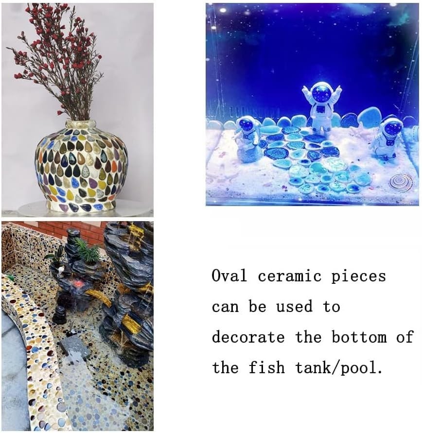 200g Ceramics Mosaic Tiles Random Color Raindrops Shape Mosaic Ceramics Pieces f