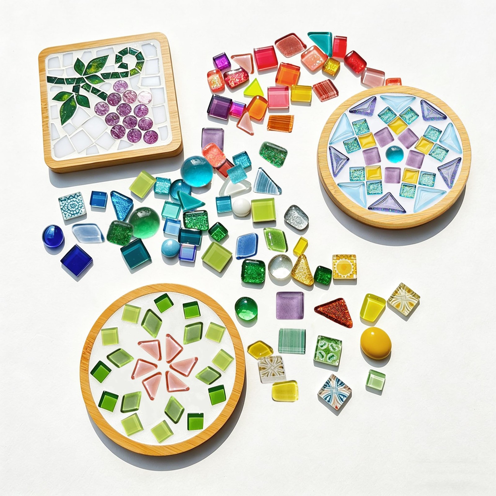 2.2LB Mosaic Tiles for Crafts DIY Stepping Stone Project Supplies