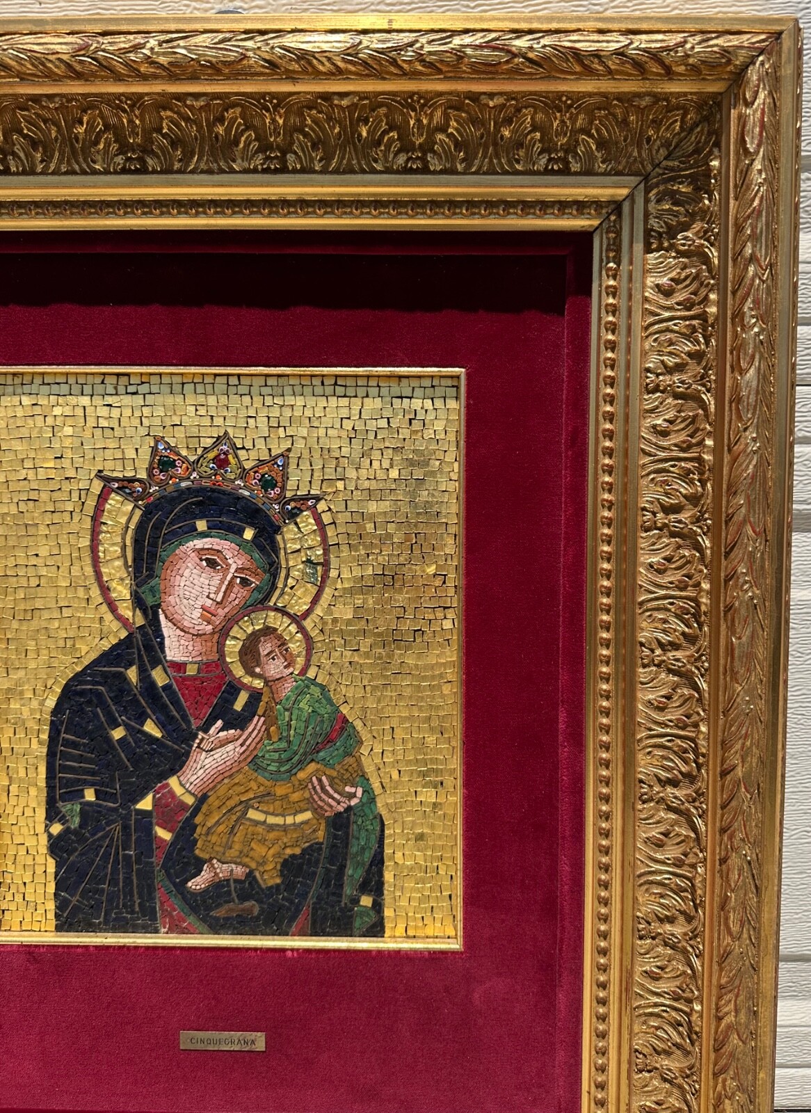 Large Micro-Mosaic panel G. Cinquegrana Studio del Mosaico, Vatican 20th C.