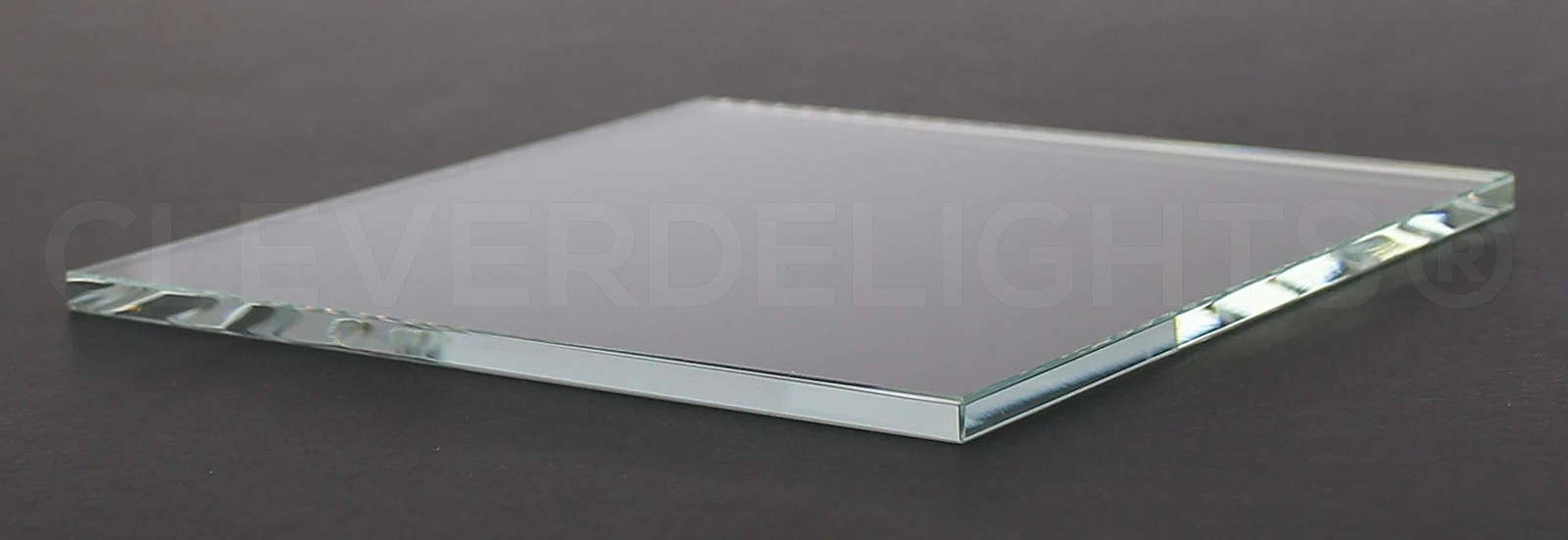 CleverDelights 4″ Square Glass Tile 4 Inch, Clear