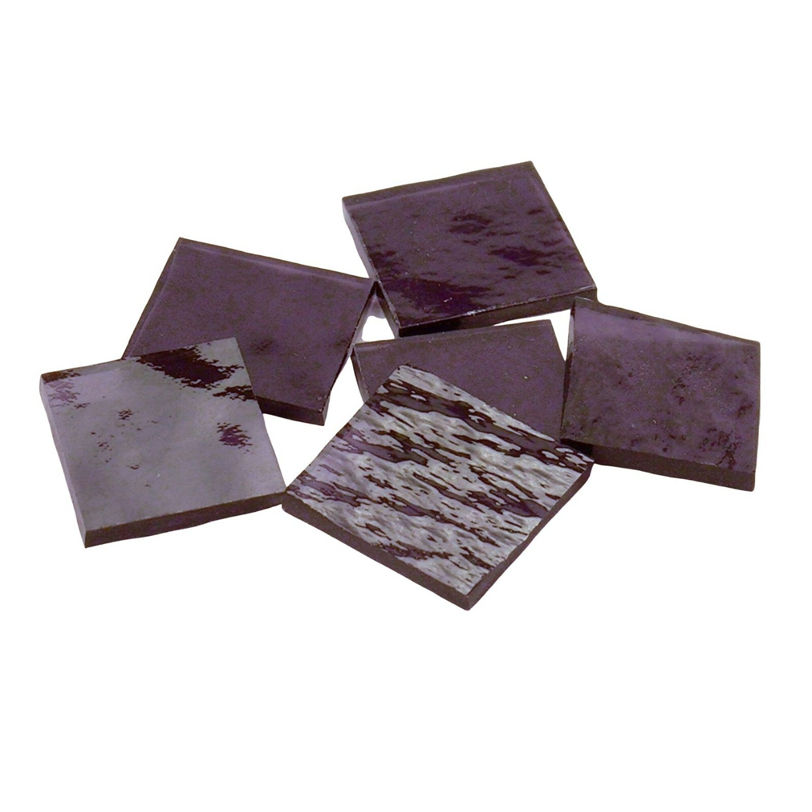 Lavender Purple Cathedral RR Squares | Cut Mosaic Glass Tile Shapes | Fusible 96
